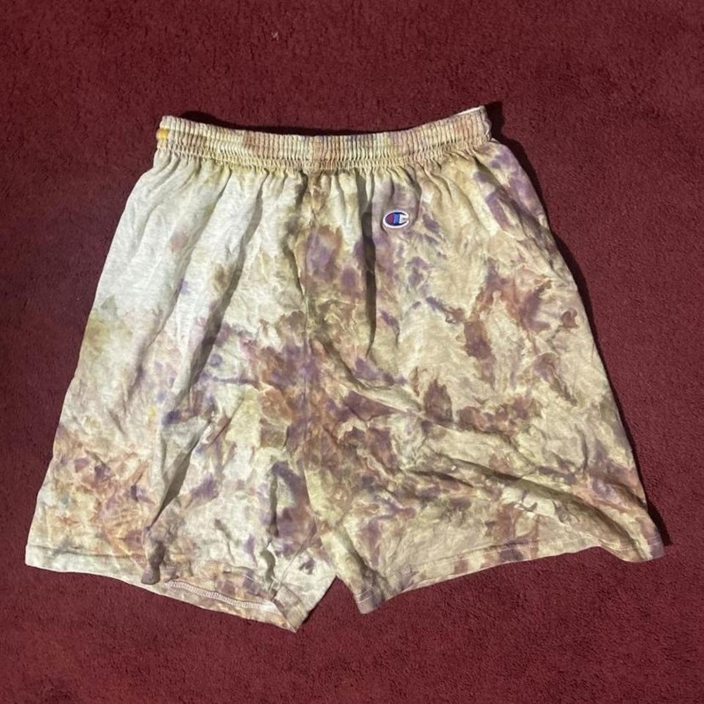 Tan Dyed Medium Champion Shorts